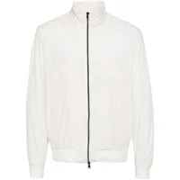 herno zipped bomber jacket - blanc
