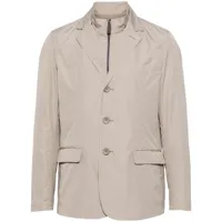 herno byron layered single-breasted blazer - gris