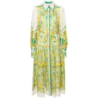 alemais robe-chemise rhonda à fleurs - vert