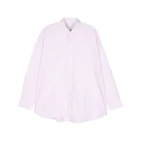 studio nicholson chemise en coton à logo brodé - rose