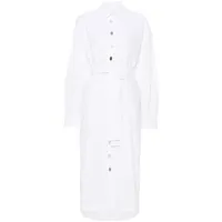 msgm robe-chemise à perles - blanc