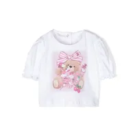 le bebé enfant bear-print t-shirt - blanc