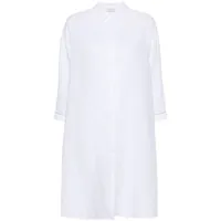 peserico robe-chemise à col pointu - blanc