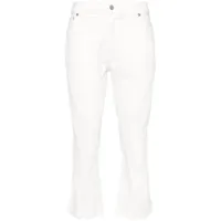 mugler high-rise cropped jeans - blanc