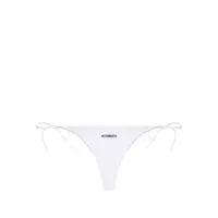 vetements logo-print bikini bottom - blanc