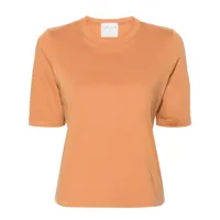 forte forte t-shirt en coton biologique à logo brodé - orange