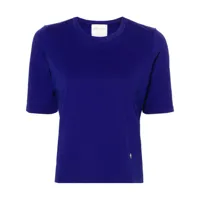 forte forte t-shirt en coton biologique à logo brodé - violet