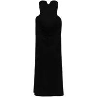 magda butrym robe longue à design matelassé - noir