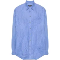 y/project chemise en coton à logo brodé - bleu
