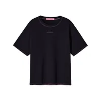 monochrome t-shirt en coton à imprimé bandana - noir