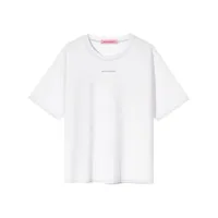 monochrome t-shirt en coton à imprimé bandana - blanc