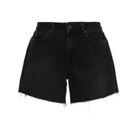 7 for all mankind raw-cut denim shorts - noir