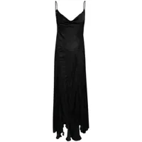 y/project robe longue à empiècements en dentelle - noir