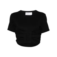 giuseppe di morabito t-shirt crop à boucle décorative - noir