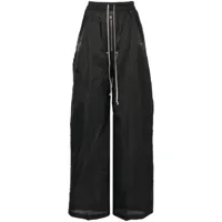 rick owens pantalon droit à plis marqués - noir