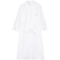 hermès pre-owned robe-chemise en coton à manches longues - blanc