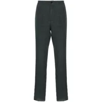 zegna pantalon chino en lin - gris