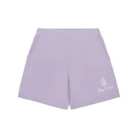 sporty & rich short portofino en cachemire à logo brodé - violet