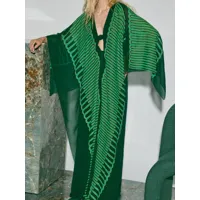 johanna ortiz robe longue tejiendo el tropico - vert