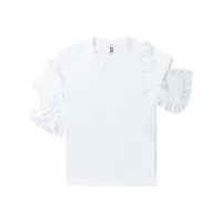 noir kei ninomiya t-shirt à manches volantées - blanc
