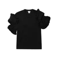 noir kei ninomiya t-shirt en coton à volants