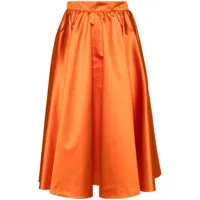 patou jupe évasée à coupe mi-longue - orange