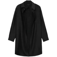 juun.j chemise longue à design superposé - noir