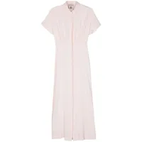 semicouture robe-chemise à fronces - rose