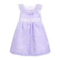 marchesa kids couture robe courte à détails volantés - violet
