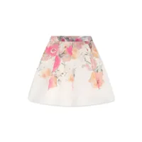 marchesa kids couture jupe trapèze à fleurs - blanc