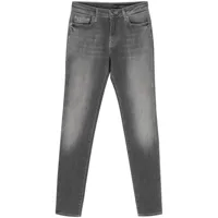 armani exchange jean skinny à patch logo - noir