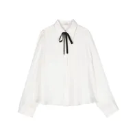 dorothee schumacher chemise en soie à manches longues - blanc
