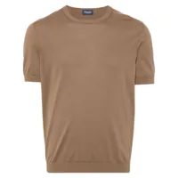 drumohr t-shirt en maille fine - marron