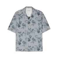 officine generale chemise en coton à fleurs - bleu