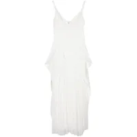 simkhai robe longue sequoia à design superposé - blanc
