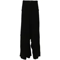 yohji yamamoto pantalon g-flap à coupe sarouel - noir