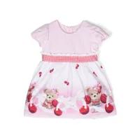 monnalisa robe évasée à imprimé teddy bear - rose