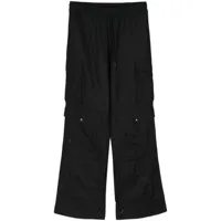 mauna kea pantalon droit en coton à poches cargo - noir