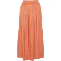 twinset jupe à motif monogrammé en jacquard - orange