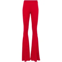 the andamane pantalon évasé peggy à taille haute - rouge