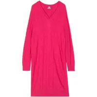 hermès pre-owned robe en maille intarsia - rose