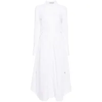 simkhai robe-chemise oriana à détail de laçage - blanc