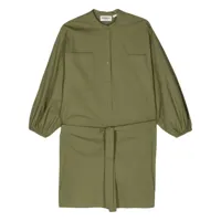essentiel antwerp robe-chemise à taille ceinturée - vert