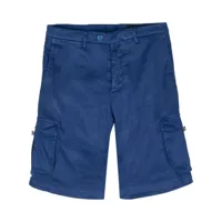 kiton linen-blend cargo shorts - bleu