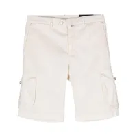 kiton linen-blend cargo shorts - blanc