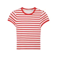 alice + olivia t-shirt tess à rayures - rouge