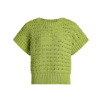 varley fillmore cotton knitted top - vert