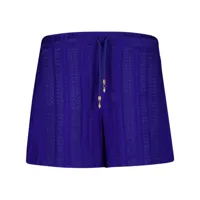 zeus+dione paxi drawstring-waist textured shorts - bleu