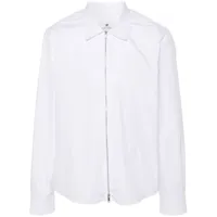 courrèges chemise en coton à fermeture zippée - blanc