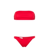 the attico bikini à logo appliqué - rouge